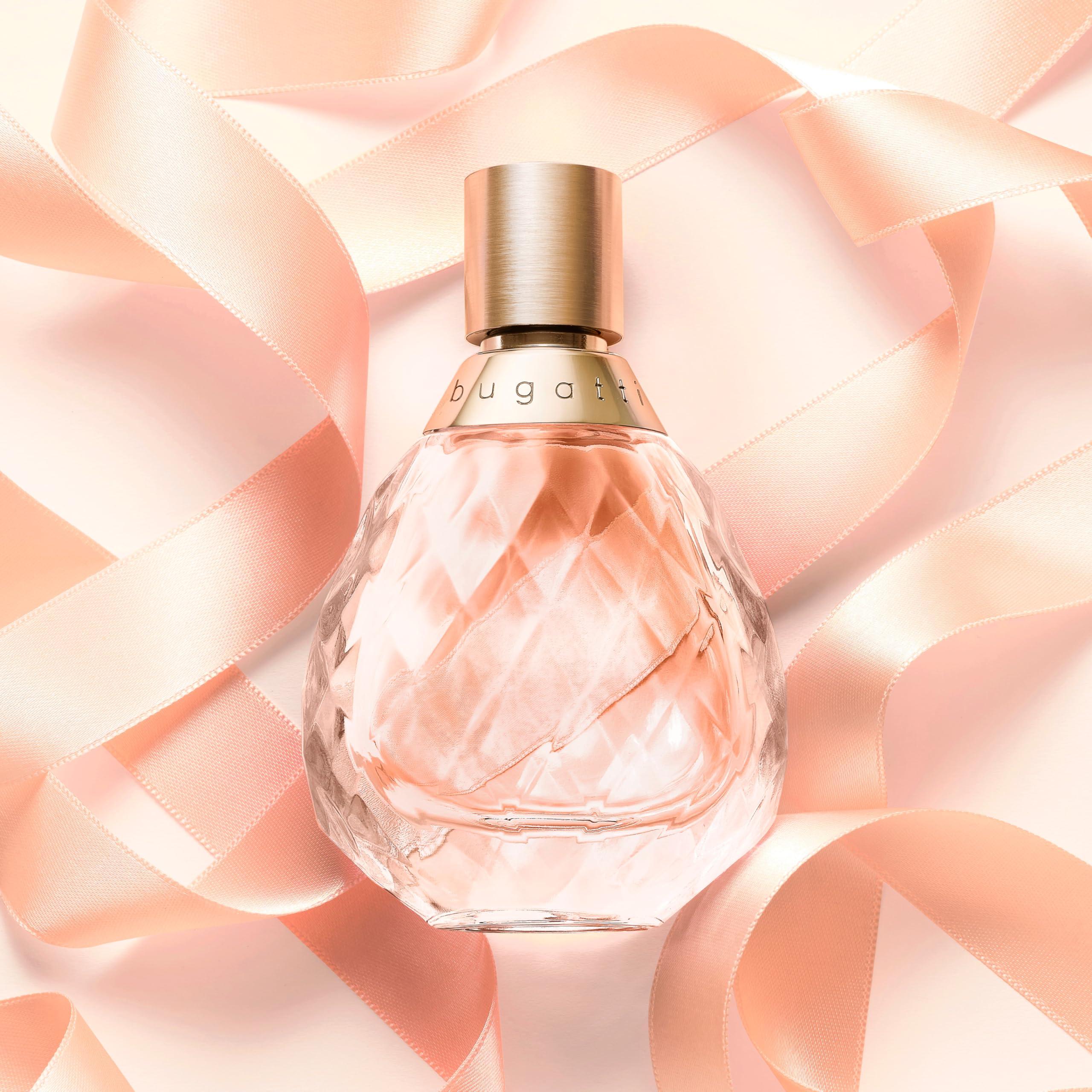bugatti Felicità Apricot EDP - Profumo da donna 60 ml, fragranza fruttata floreale in bottiglia di vetro, sfumature estive di albicocca, litchi, ibisco, vaniglia e muschio I Eau de Parfum
