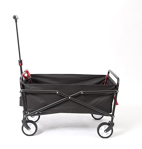 Miniatura 4 de YSC Plegable plegable playa al aire libre utilitario vagón (negro)