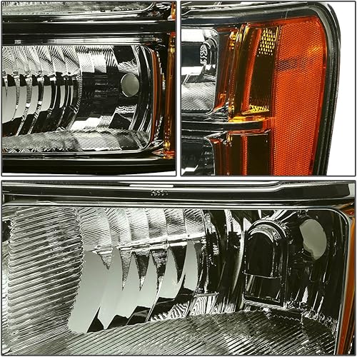 Miniatura 2 de DNA MOTORING HL-OH-GMCSIE07-SM-AM - Par de faros delanteros de esquina color ámbar compatibles con GMC Sierra 150007-14 Sierra 2500 HD 3500 HD 3500