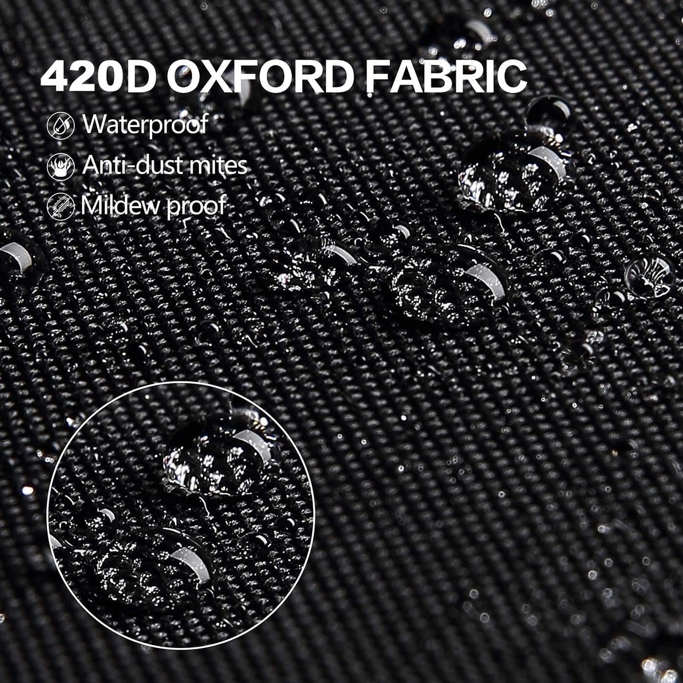 Cushion Storage Bag Extra Large Patio Furniture Cushion Storage Bag Waterproof Garden Cushion Storage Covers with Zipper and Handles Black