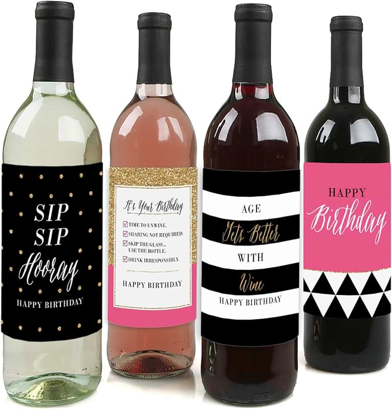 amazoncom 21st birthday wine labels