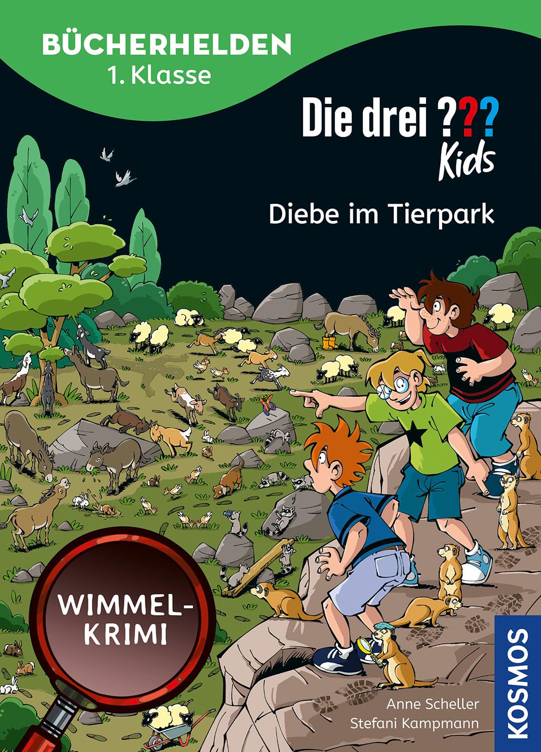 Die drei ??? Kids, Bücherhelden 1. Klasse, Diebe im Tierpark: Wimmel-Krimi - Leicht lesen lernen ab 6 Jahre - mit tollen Wimmelseiten - ermittle gemeinsam mit Justus, Peter und Bob und löse den Fall