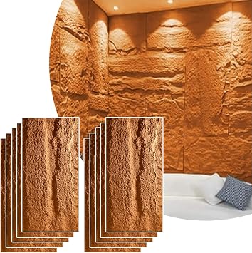 Faux Stone Wall Panel, Waterproof PU Wall Covering, 3D Decor Paneling for Exterior and Interior, Stacked Stone Siding