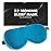 Silk Sleep Mask 100% 22 Momme Mulberry, Sleep Eye Mask for Women Men, Blackout Blindfold with Adjustable Strap, Side Sleeper Eye Cover, Soft Eyeshade Filled with Premium Mulberry Silk (Peacock Blue)