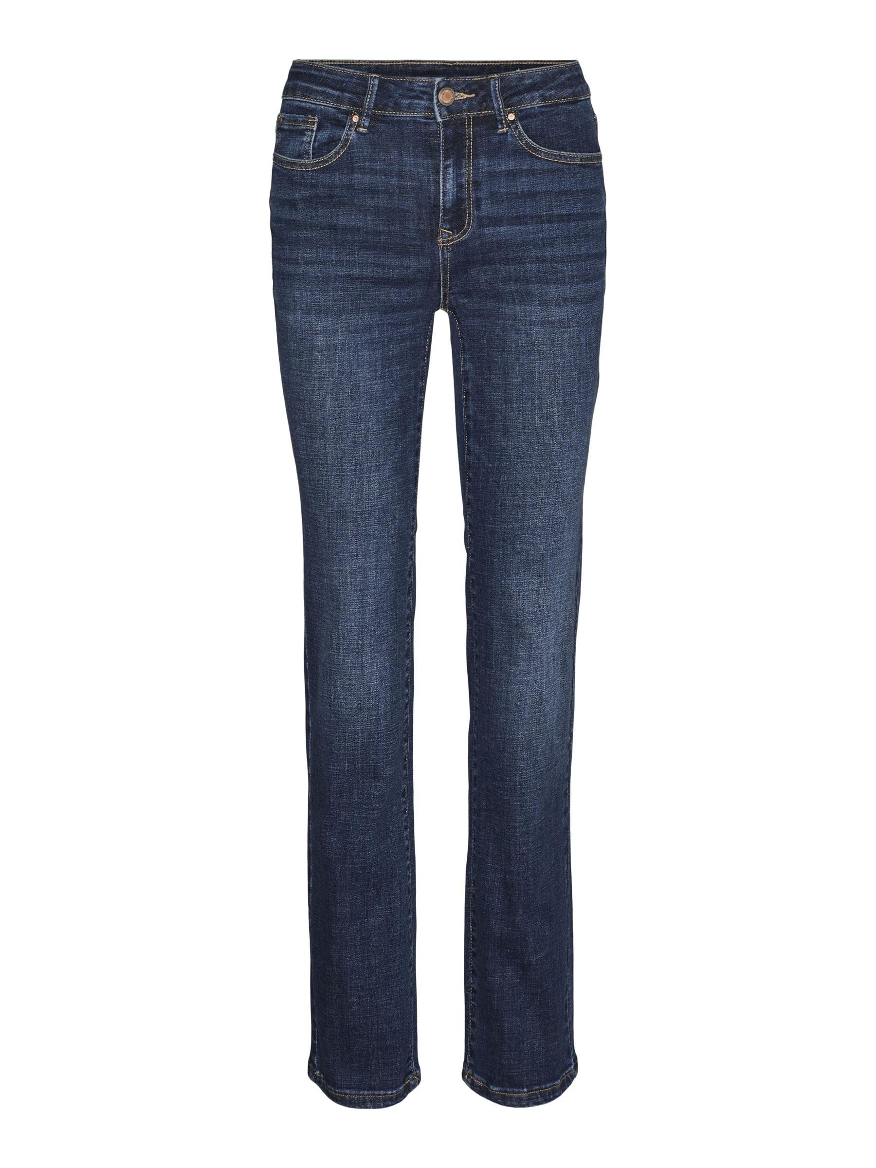 VERO MODA Women's Jeans, Dark Denim Blue, S / 32L