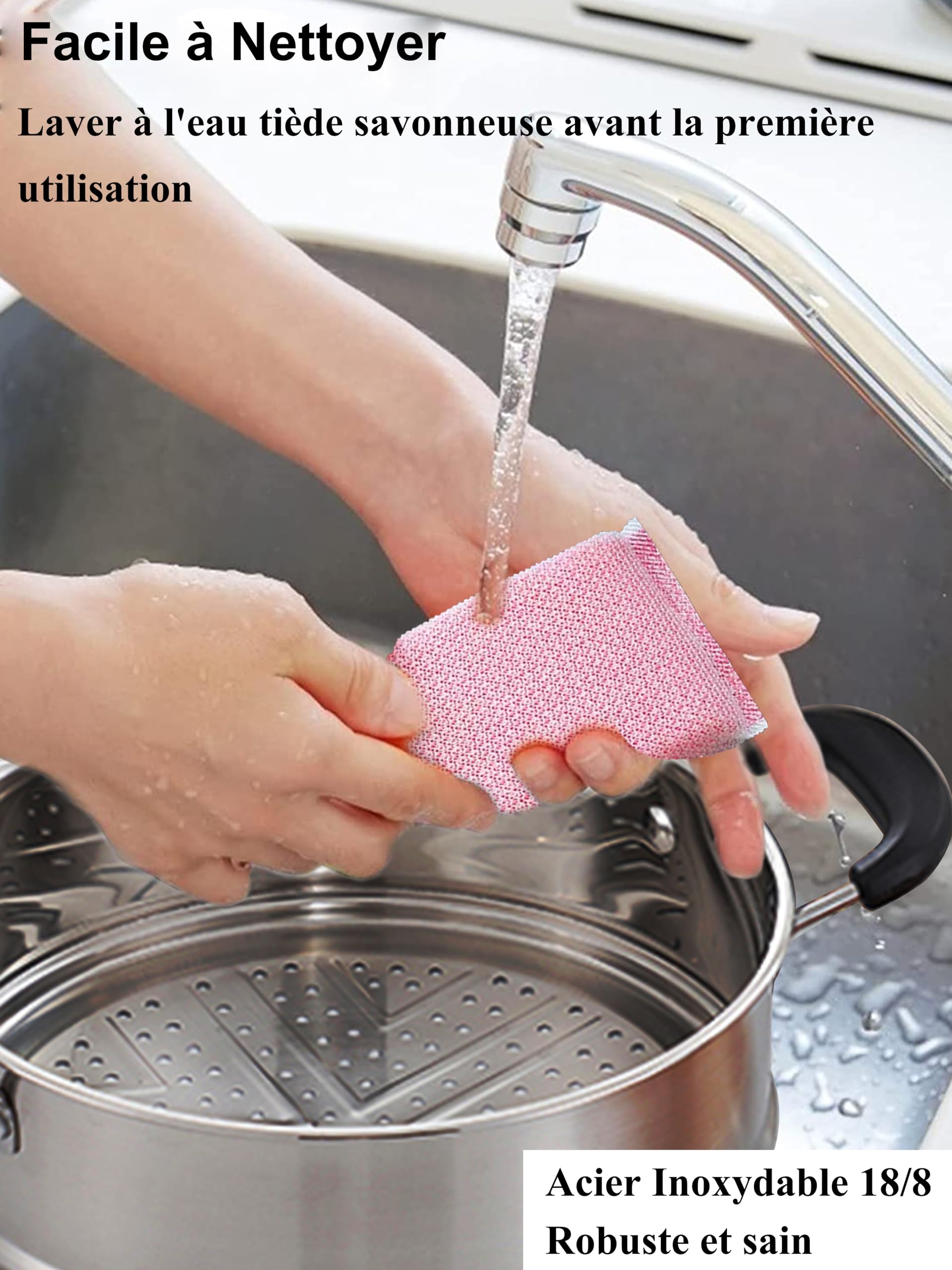 VENTION Petit Couscoussier Induction 2,5L, Cuiseur Vapeur 18 cm, Cuit Vapeur Inox