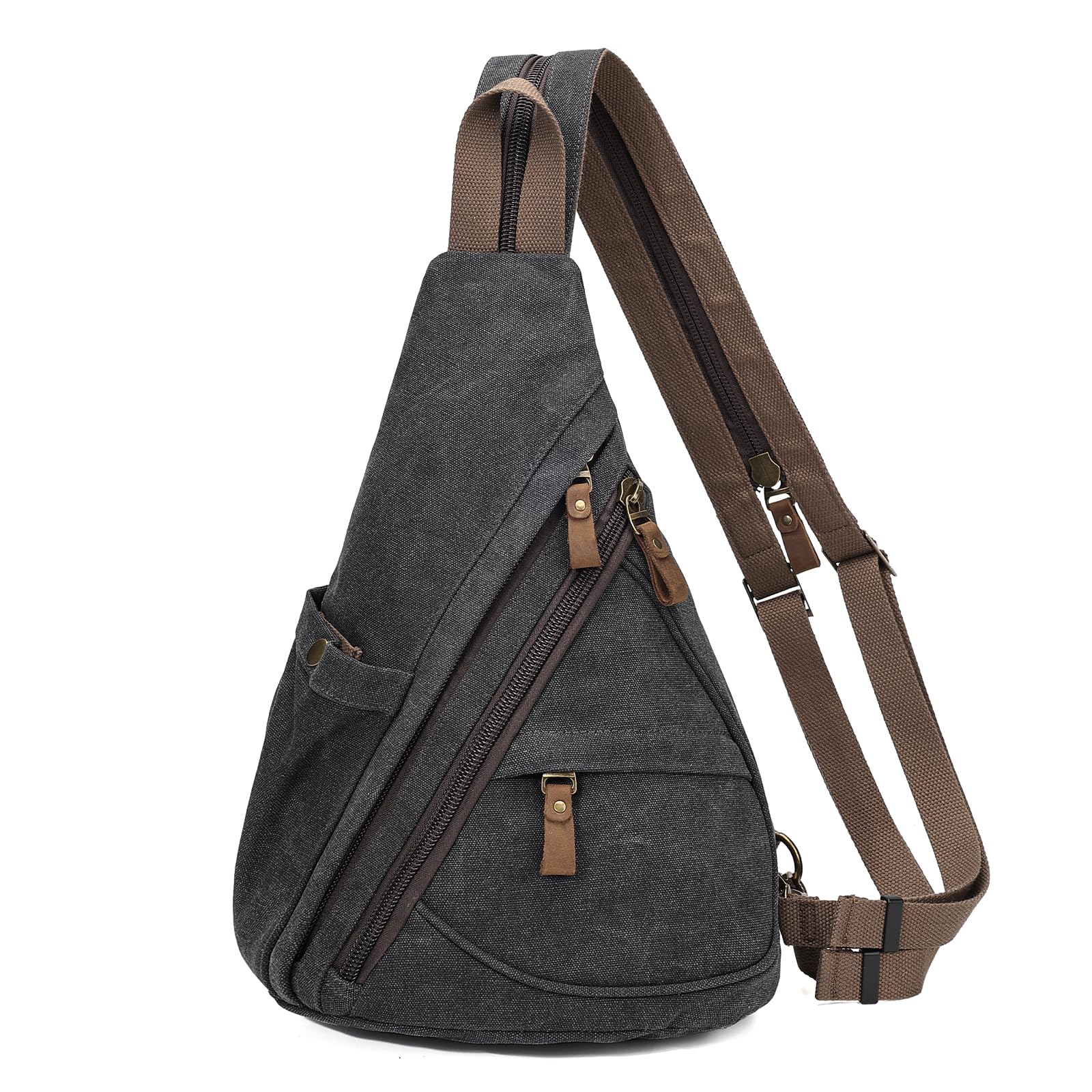 KL928 Canvas - Schlingetasche kleiner Crossbody - Rucksack lässiger Schulter - Tagesrucksack für Damen und Herren