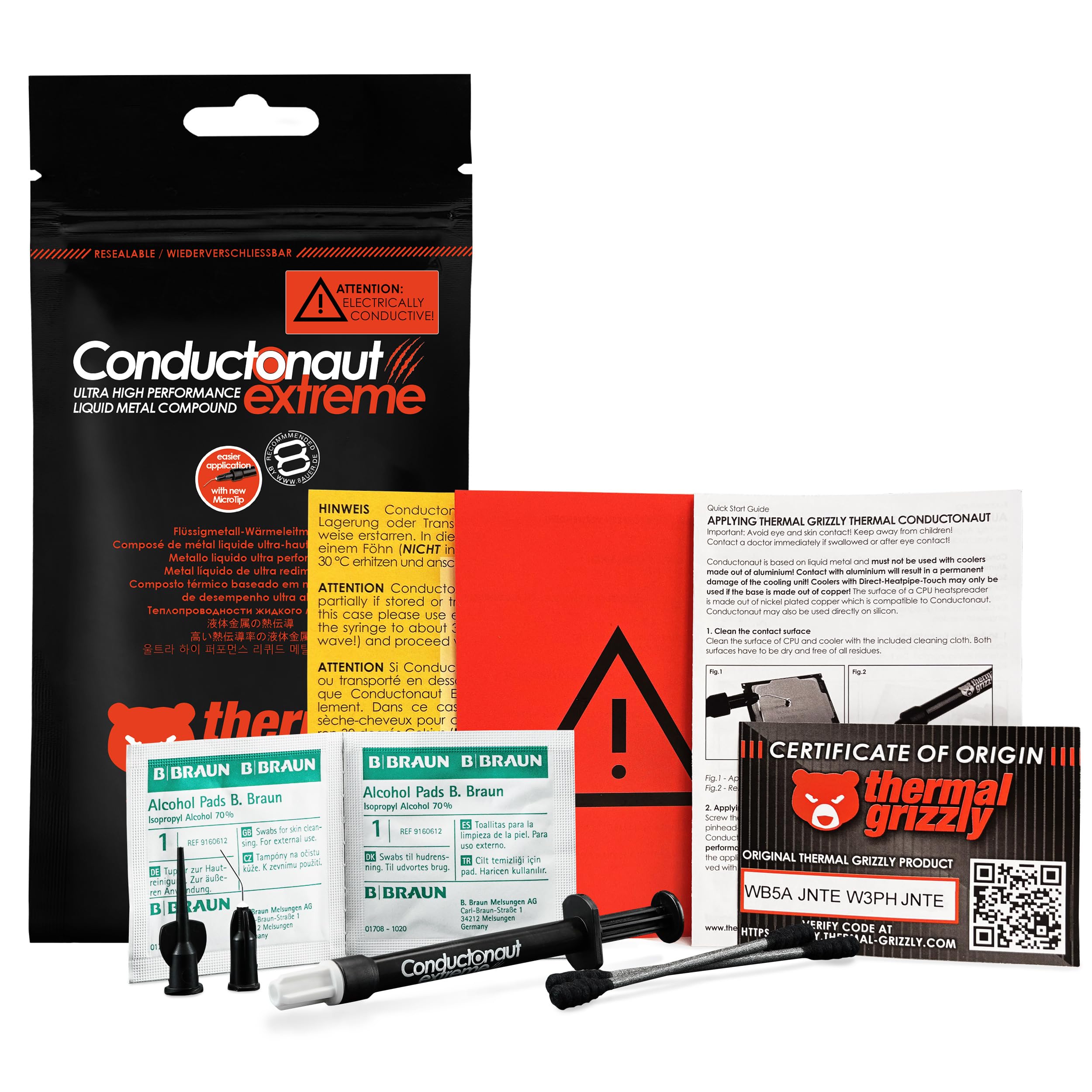 Thermal Grizzly Conductonaut Extreme Flüssigmetall-Wärmeleitpaste - 5 Gramm