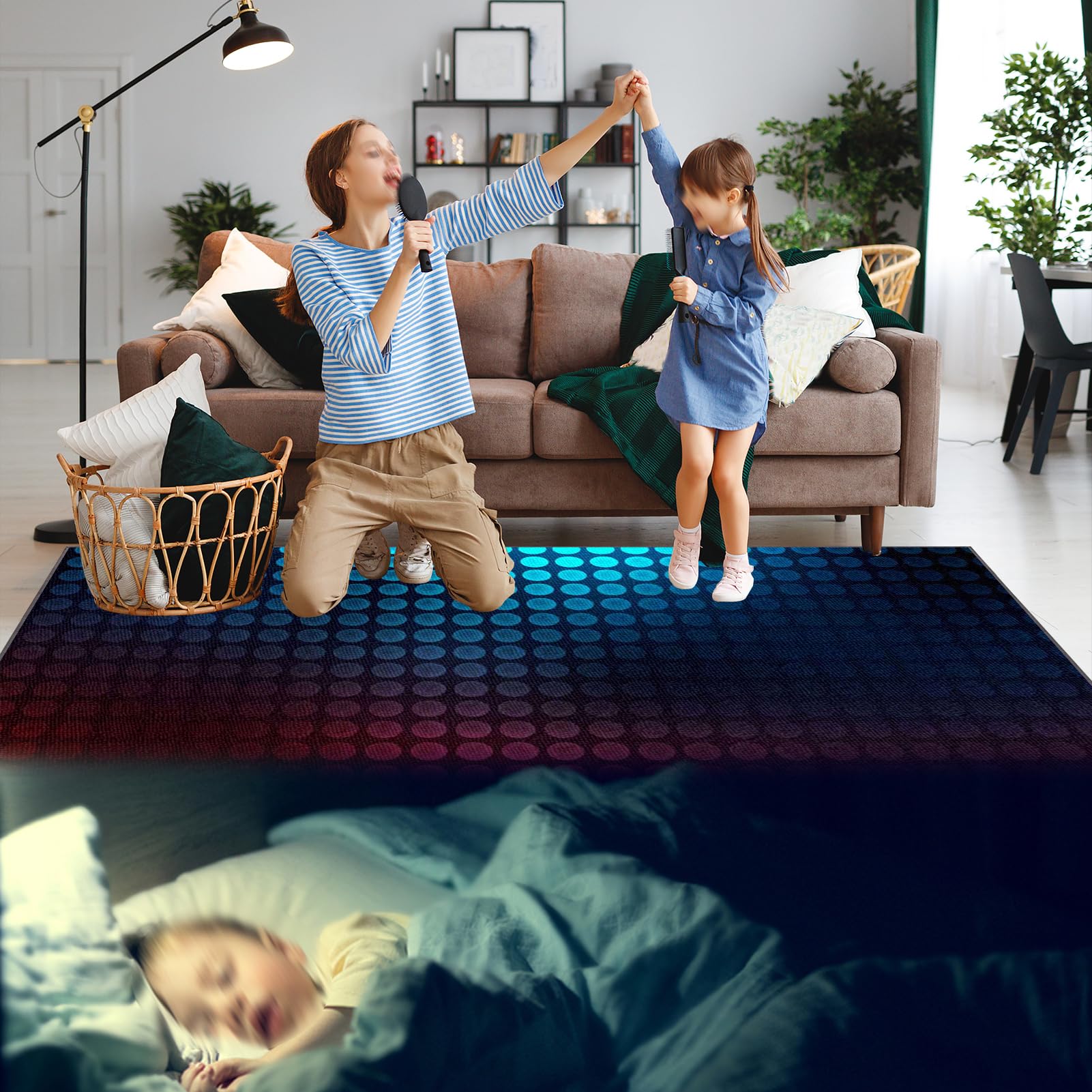 200 x 180 cm Tapis de Tambour Antidérapant Tapis pour Batterie et Percussions, Professionnel Tapis Rectangulaire Insonorisé de Jazz pour Grosse Caisse Claire et Instruments de Musique