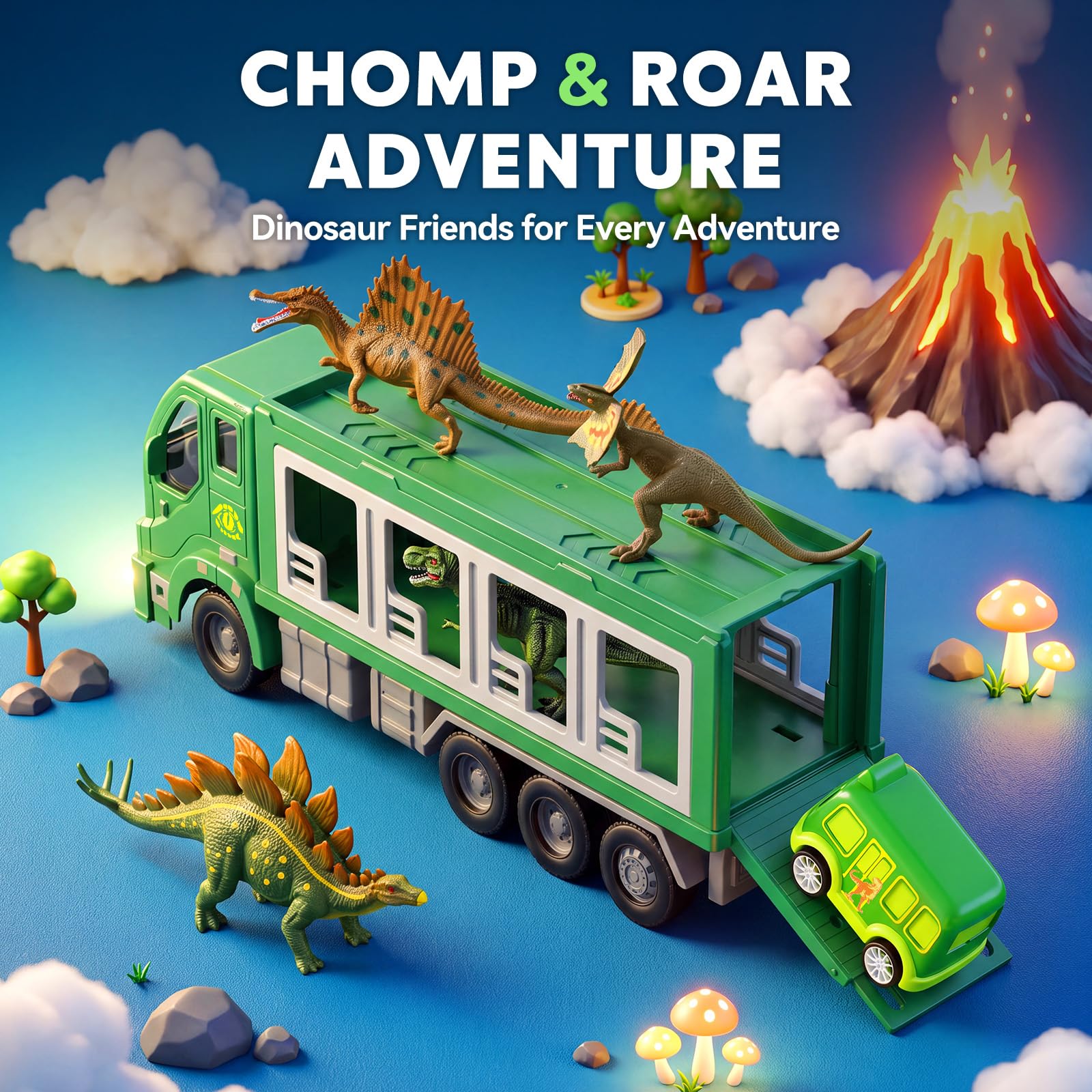 Dinosaur Truck Toys - T-Rex Transport! -5 Dinosaur Truck Toys - T-Rex Transport! -5