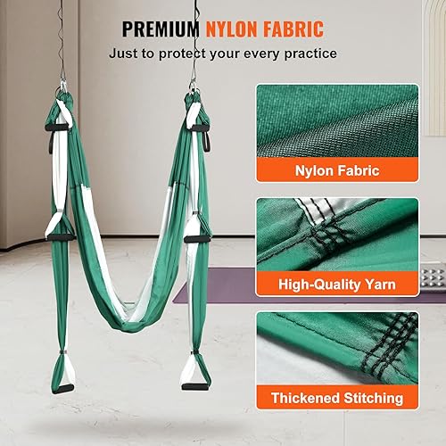 Miniatura 3 de VEVOR Juego de columpio de yoga aéreo, hamaca de yoga de 2.7 yardas, columpio colgante de inversión, equipo de inversión de trapecio con accesorios