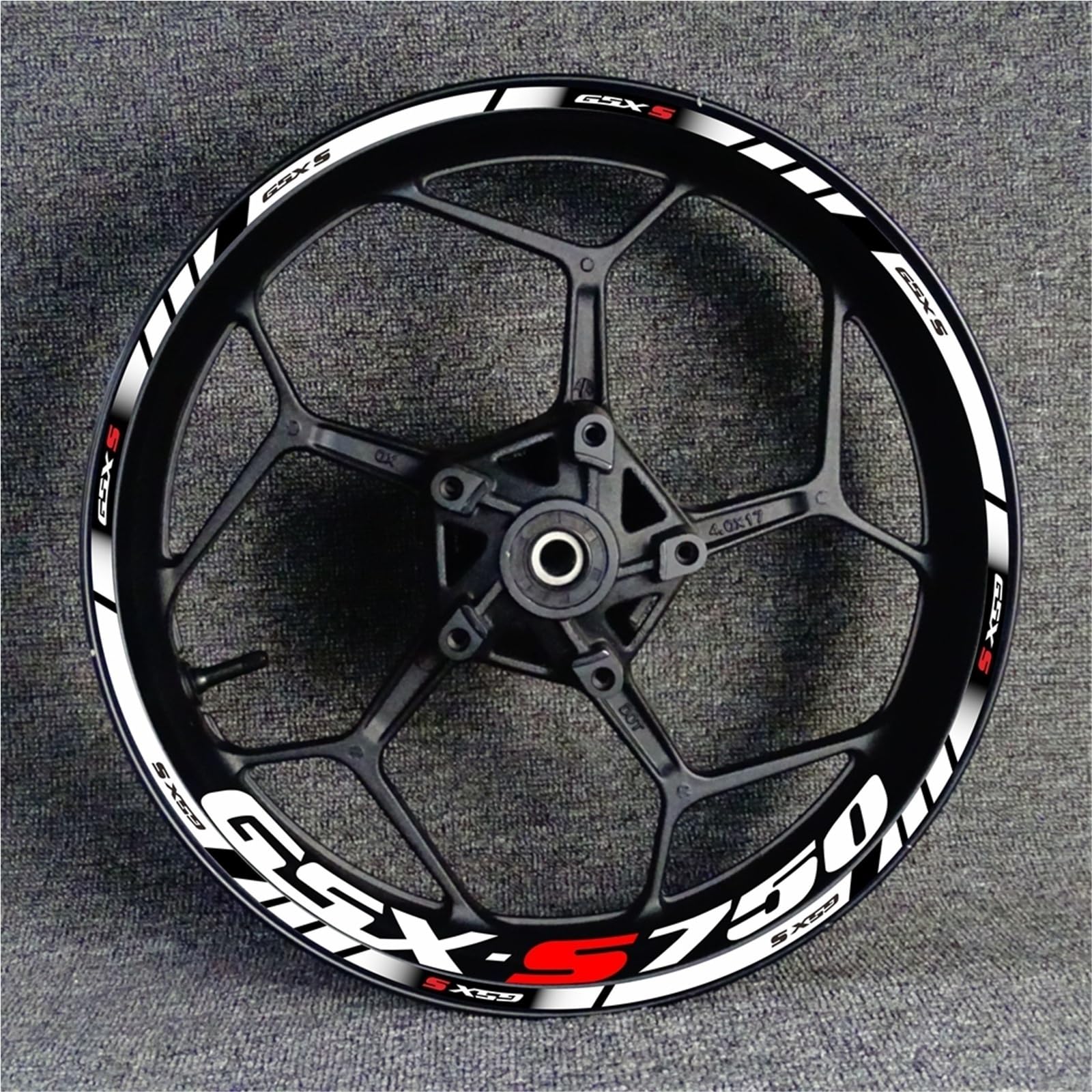 Motorrad Rad Hub Aufkleber Dekoration Set Felge Reflektierende Aufkleber Für S&uzuki GSX-S750 GSX750S GSXS750 Gsxs 750 S750(Set Meal 10)