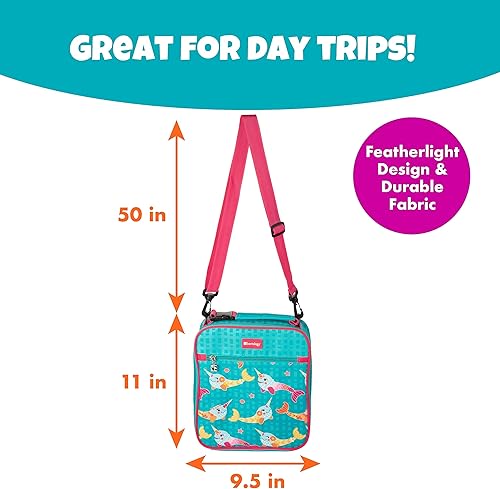 Miniatura 10 de Convertible Soft Insulated Durable Lunch Bag For Kids - Zippered Outer Pocket - Adjustable Straps Convert to Backpack, Shoulder Bag or Lunch Box -