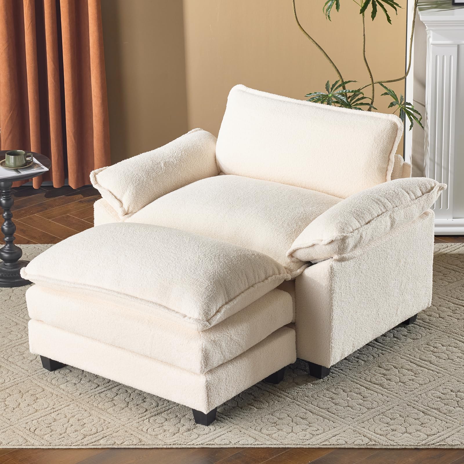 ソファ Amazon.com: VINGLI Oversized Sofa Chair and a Half with Deep Seat