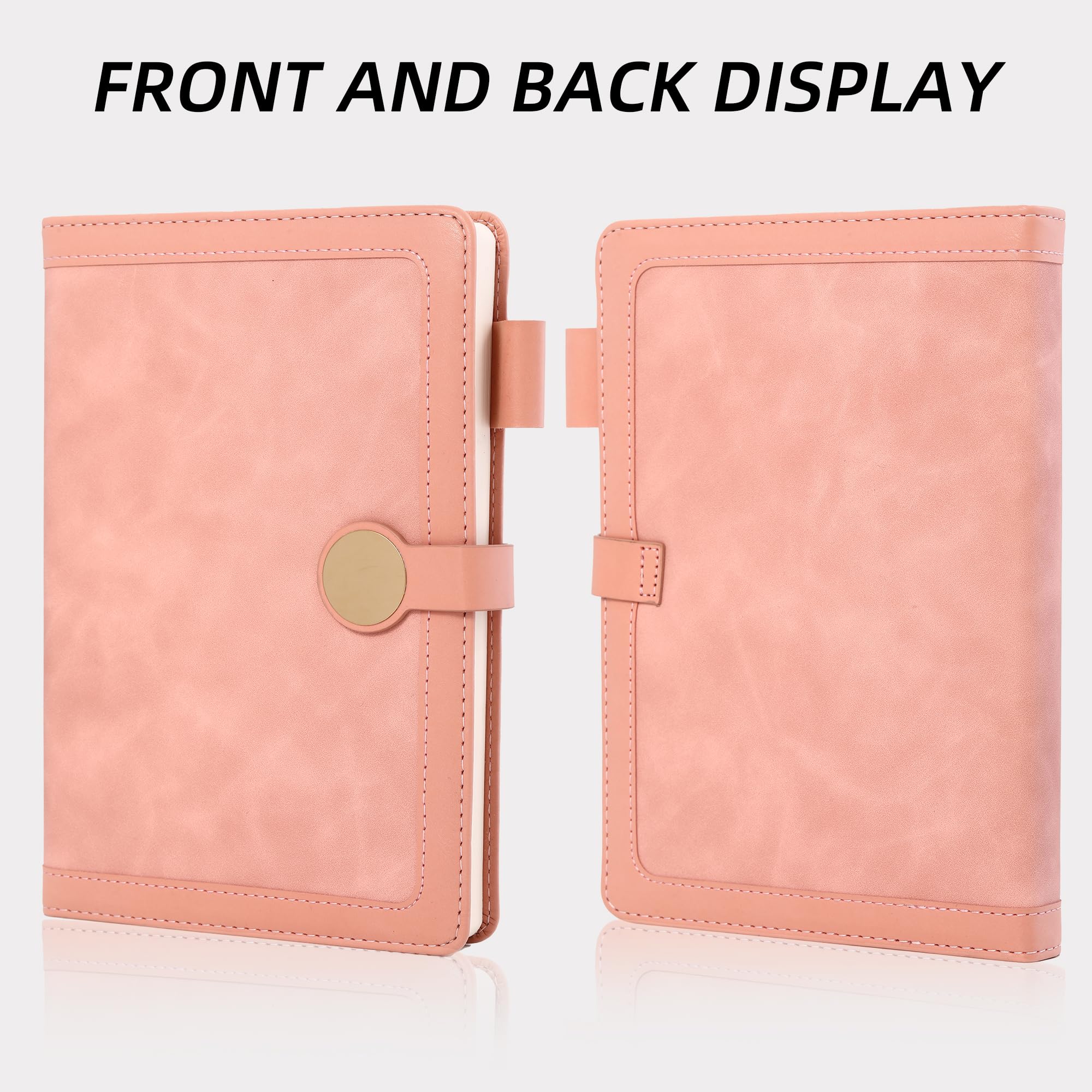 Taccuino personalizzato in pelle formato A5 con chiusura magnetica a righe, con copertina rigida, 360 pagine, diario giornaliero per uomini e donne, a righe, per lavoro, scrittura, prendere appunti