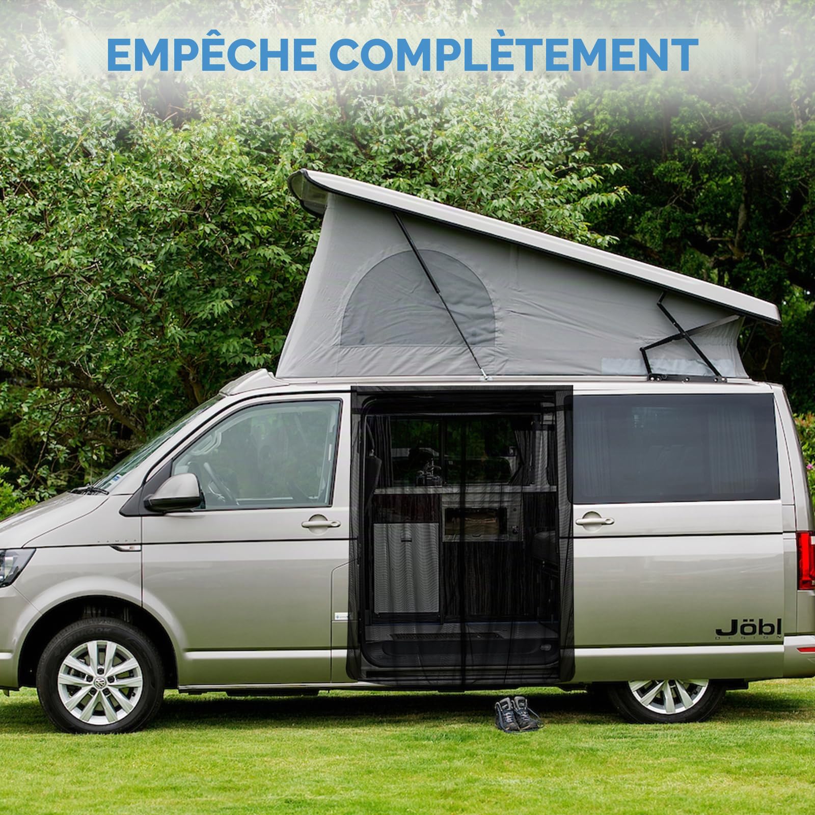 Moustiquaire pour Porte Latérale de Voiture Remplacement pour Mercedes-Benz Viano/Vito/V-CLAS/Marco Polo, Moustiquaire Magnétique Monocouche, Insectes Respirants pour Camping Plein Air