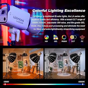 Godox LA200R Kit de luz de vídeo RGB 220W full-color LED com