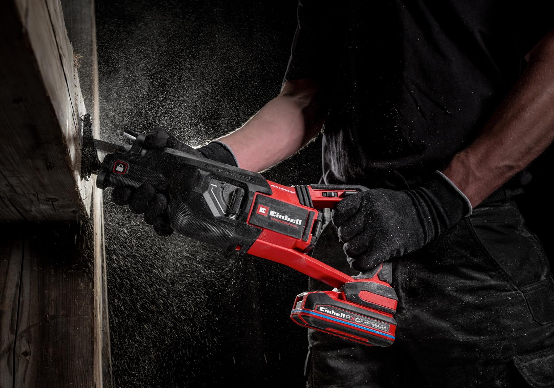 Einhell Professional Levigatrice eccentrica a batteria TP-AP 18/32 Li BL - Solo PXC (18V, 1300 W, Brushless, altezza di sollevamento 32 mm, profondità in legno 300 mm, incl. 2 lame, senza batteria)