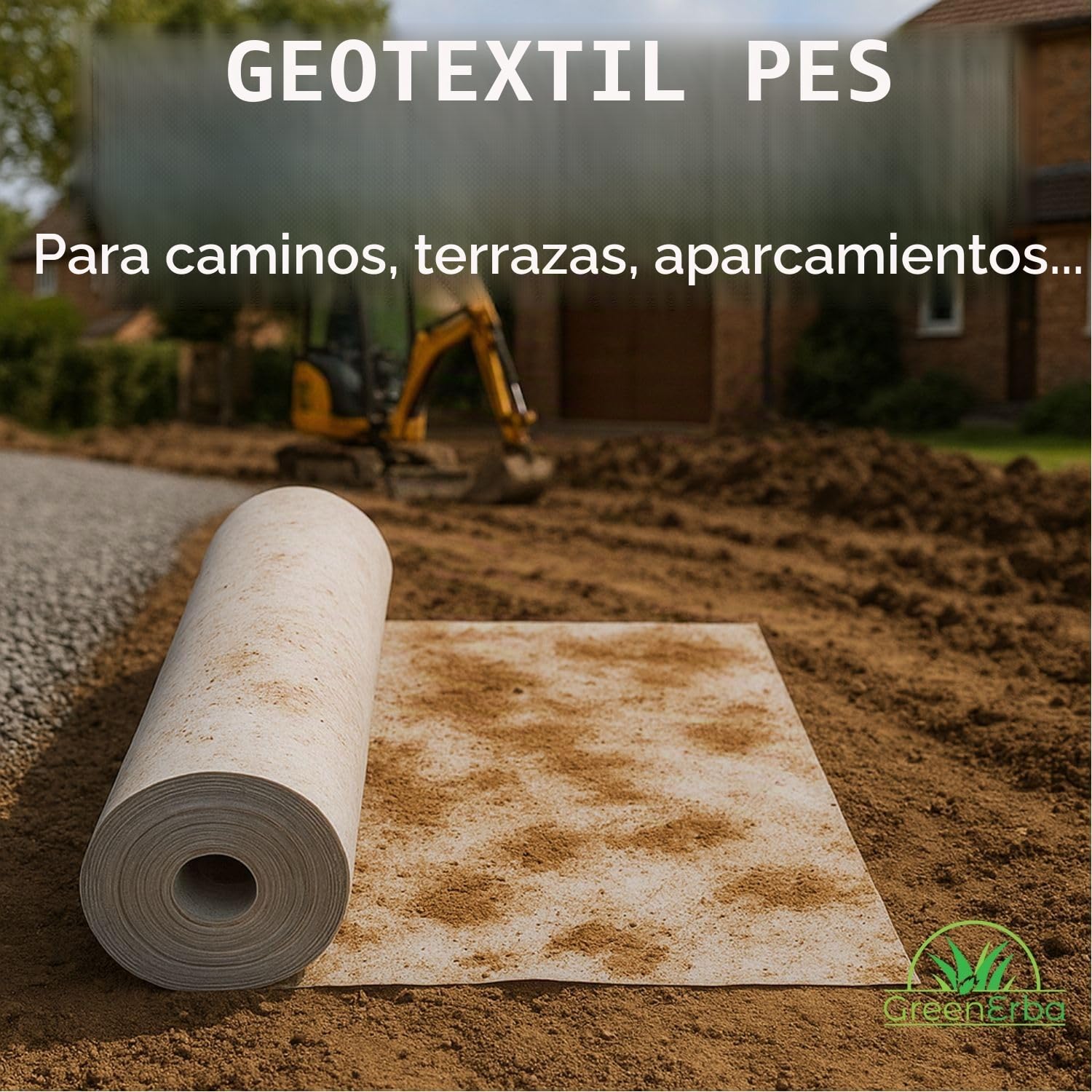 30m² Fieltro Geotextil 200g/m2 poliéster (PES) - Tejido Permeable al agua - 1 x 30m - Lona de drenaje Cuenca/Terraza/Jardín - Separación de grava/arena/adoquines sintéticos
