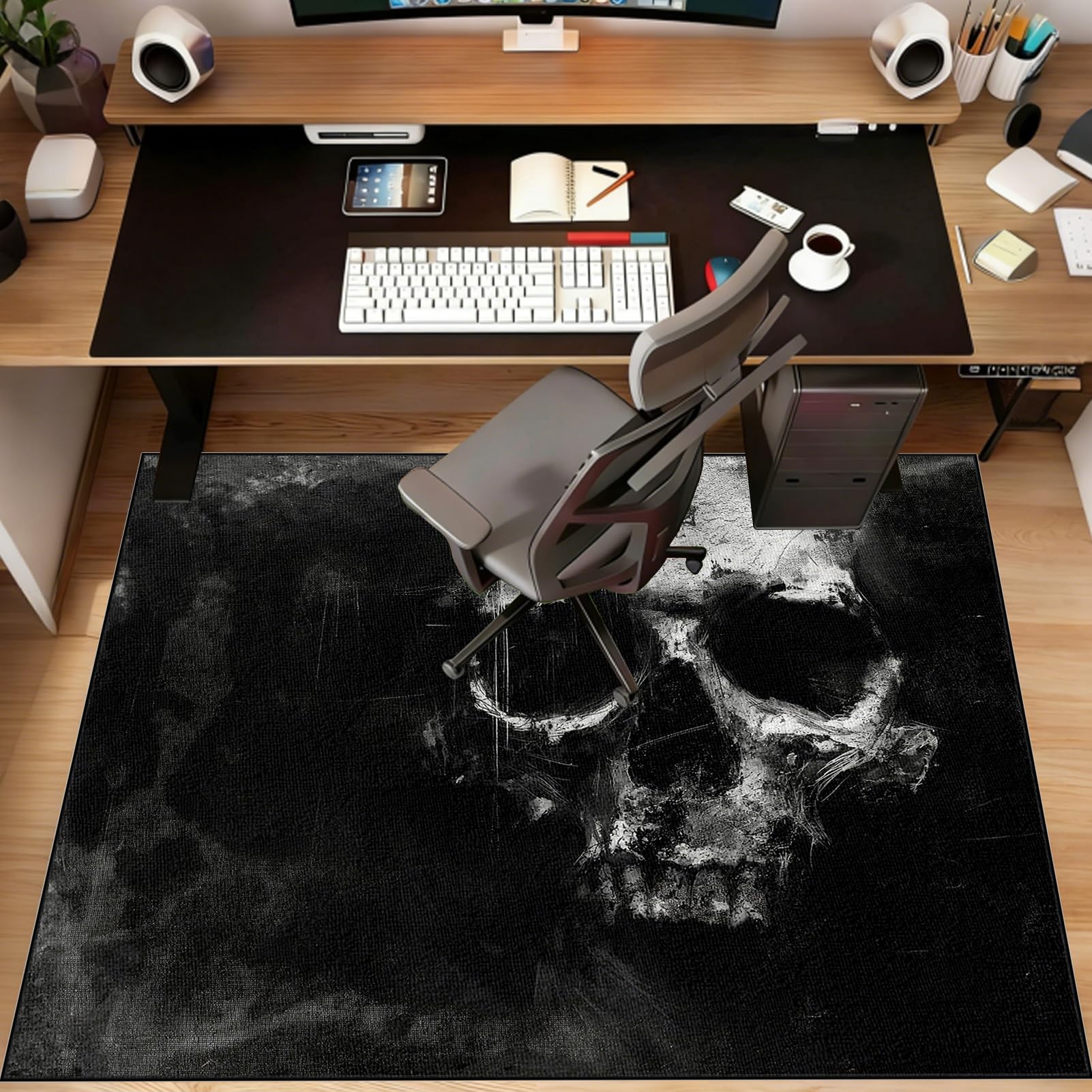 Tkuhknag Office Chair Mat Hardwood Floors | 60 x 90 cm Multi-Purpose Protector Chair Carpet | Gaming Floor Mats Suitable For Carpet Floors And Wooden Floors Carpeted and Hardwood Floor
