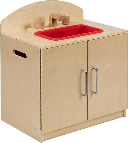 Miniatura 4 de Flash Furniture Hercules - Fregadero de cocina de madera para niños para uso comercial o doméstico, seguro, diseño apto para niños