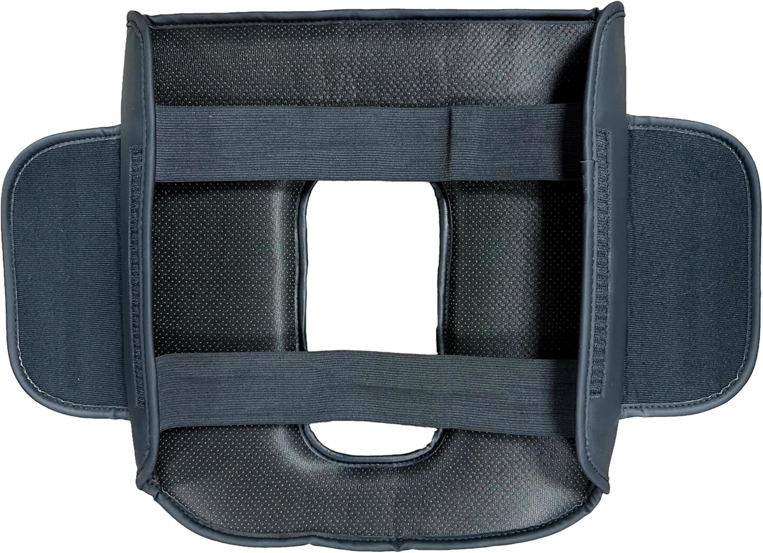 Center Console Cover for Chevy Chevrolet Silverado & GMC Sierra 2019-2026 Bucket Seat Only, Soft Padded Foam Armrest Cover with Side Pockets, PVC Leather Console Lid Protector, Anti-Scratch