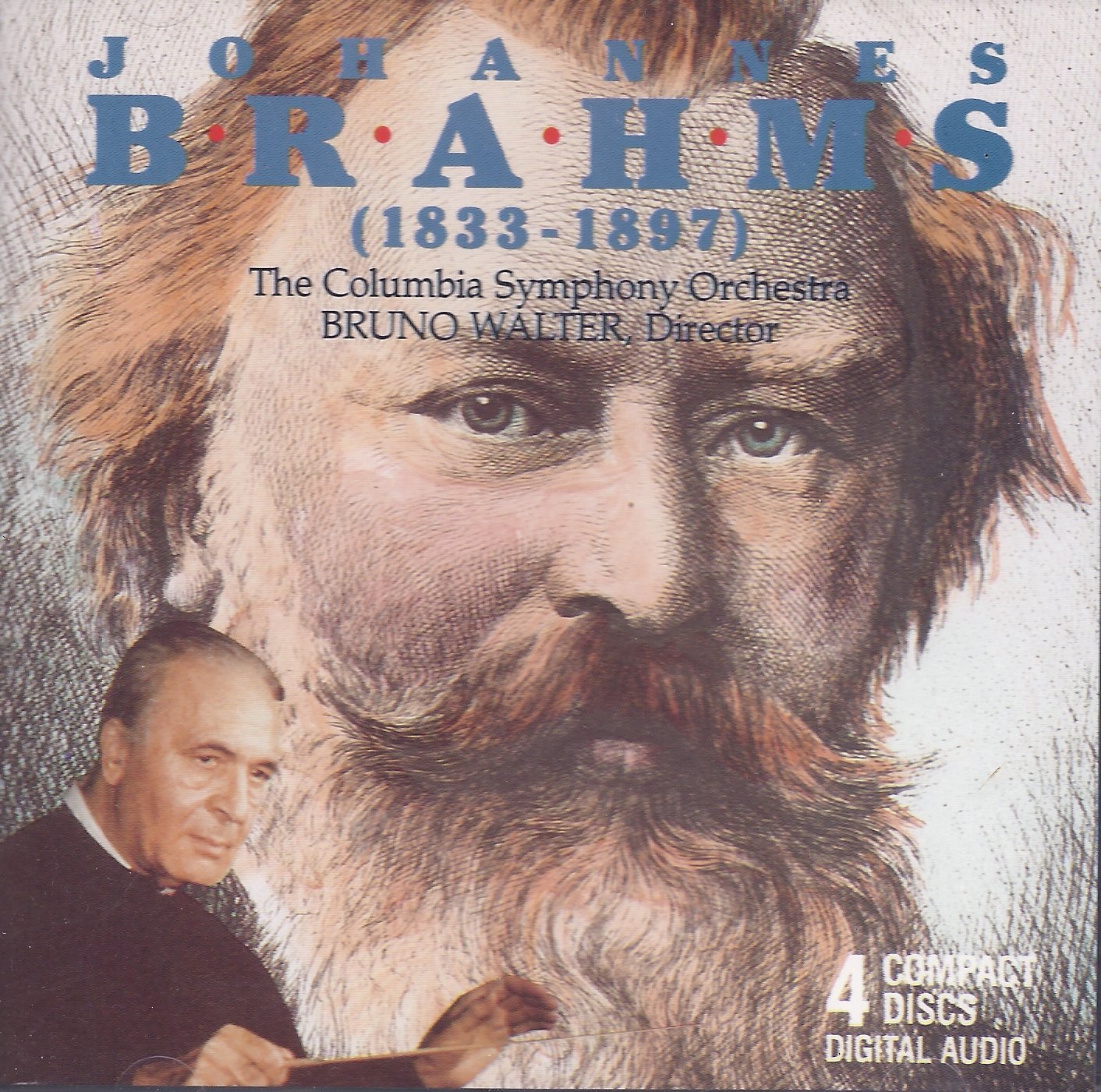 Johannes Brahms (1833-1897) 4 Cd Set Recorded By the Columbia Symphony Orchestra with Director Bruno Walter [Audio CD]