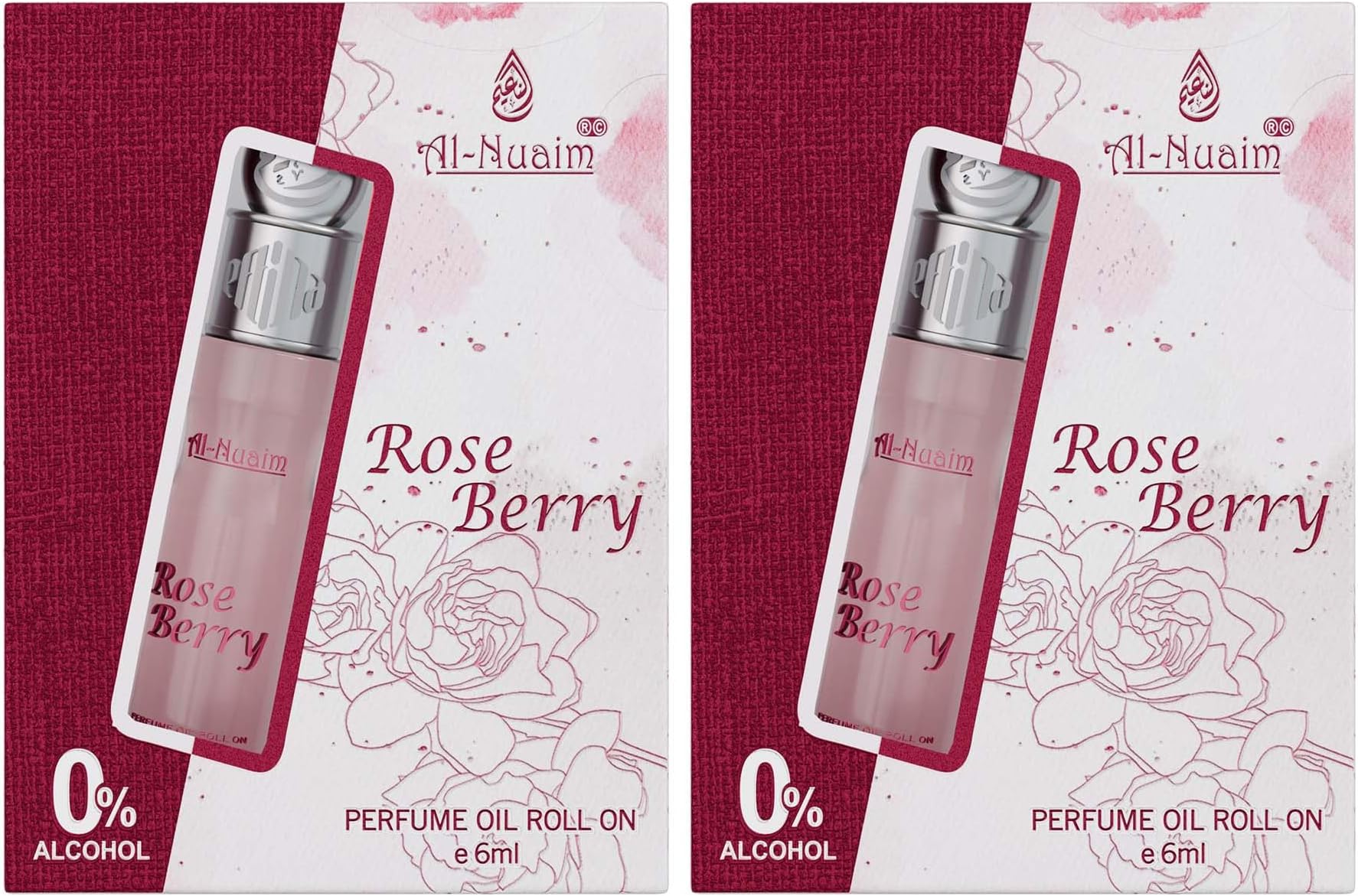 Attar Roll On for Men & Women - 6ml (Pack of 2-6ml Each, Rose Berry)