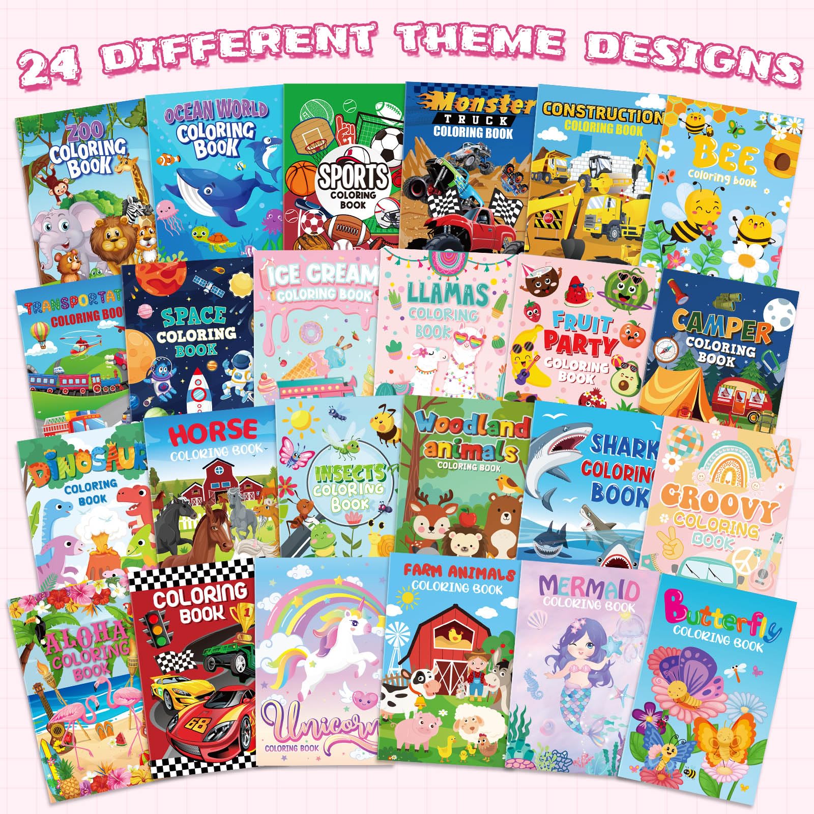 Amazon.co.jp: 子供用塗り絵24冊 まとめ買いクレヨン24冊セット