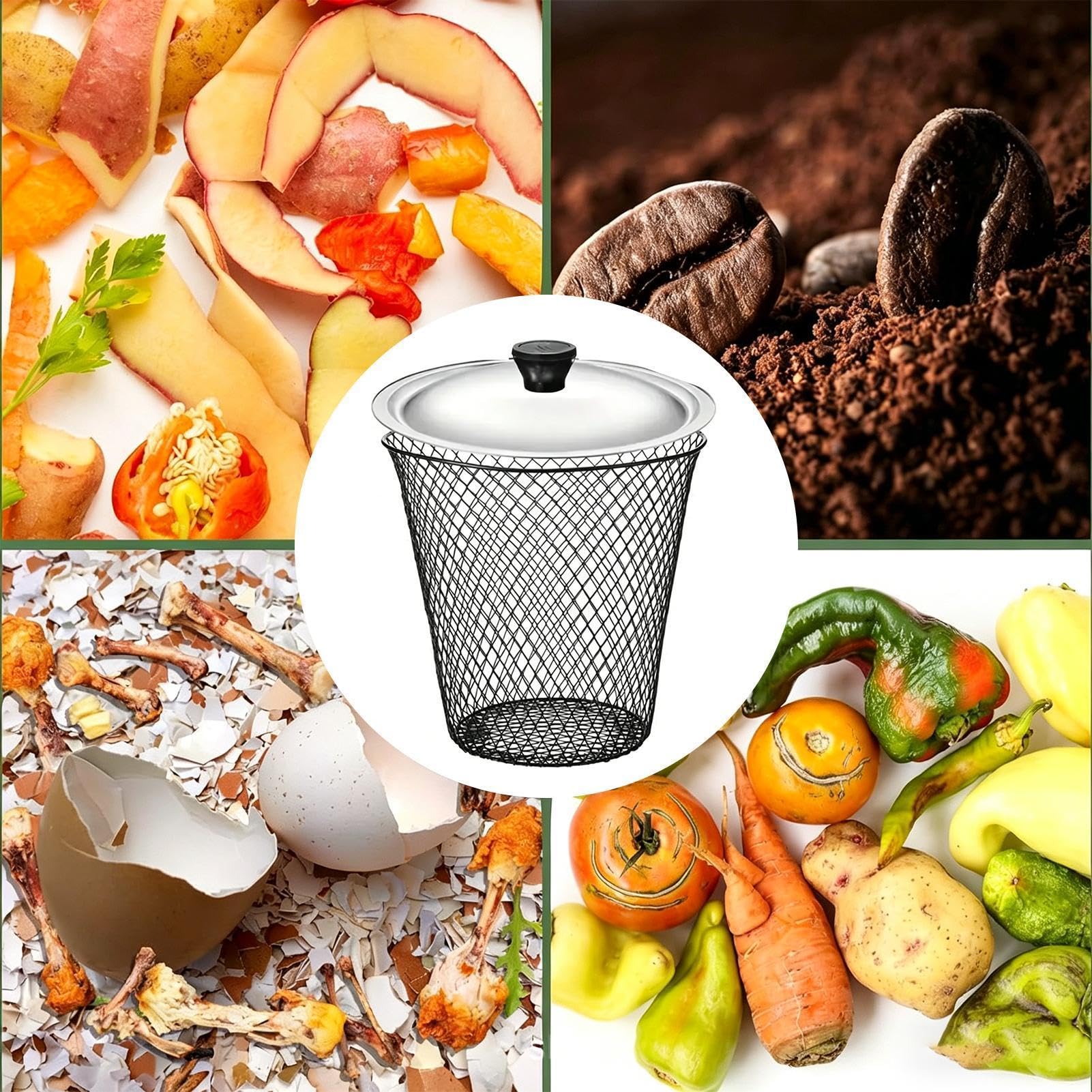 Compostador Subterráneo 2 Cestas En Malla Metálica
