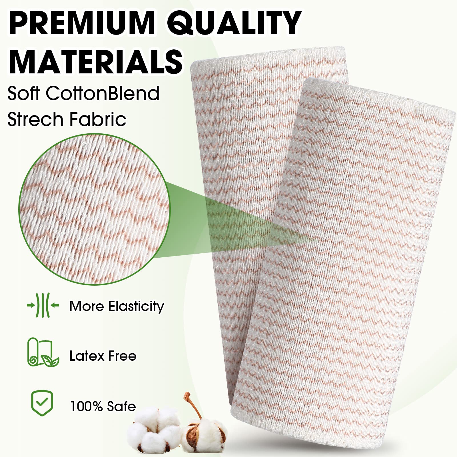 Weysat - "30 pezzi Fasciatura elastica Avvolgimento Bendaggio a compressione con chiusura automatica Bendaggio elastico riutilizzabile lavabile