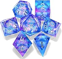 Vista 9 de Juego de dados de Dungeons and Dragons DND, juego de dados de resina poliédrica D&D, adecuado para juegos de rol, RPG, Pathfinder, juego de dados DND