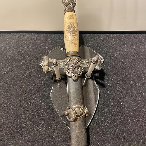 Miniatura 5 de Estante de pared para espada, soporte de pared para colgar espadas, hacha de anime para almacenamiento y exhibición de espadas (transparente, 1