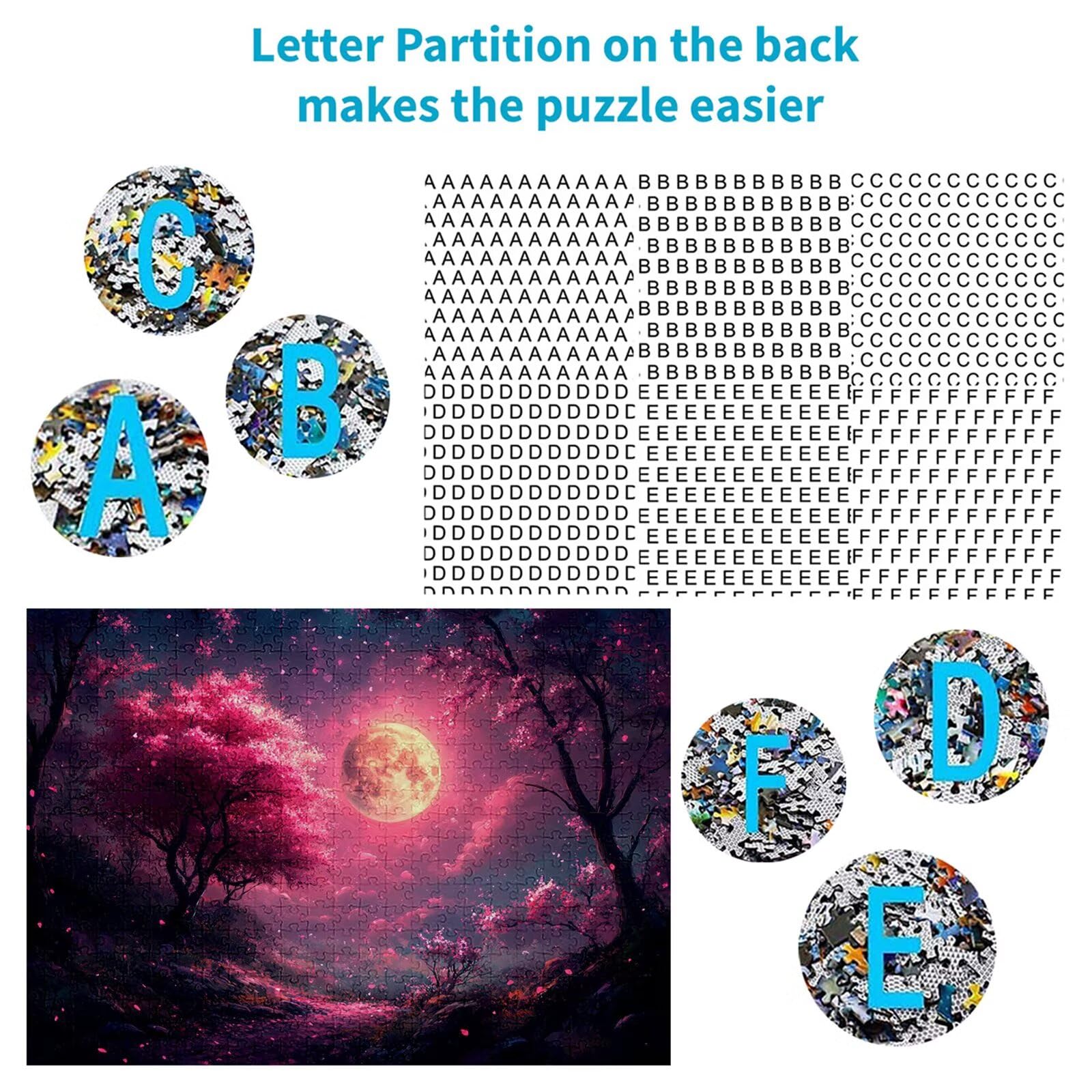 Puzzle 4000 elementów księżyc drzewo dla dorosłych 141 x 87 cm unikalne rzemiosło klasyczne 3D drewniana układanka do rodzinnych gier biznesowych, układanka do samodzielnego wykonania nawet do