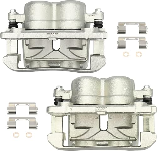 MAYASAF Juego de pinzas de freno de disco delantero 18B4974 18B4975 para Ford F-150, 2005-08 para Ford Lobo, 2006-08, 2006-08 para Lincoln Mark LT