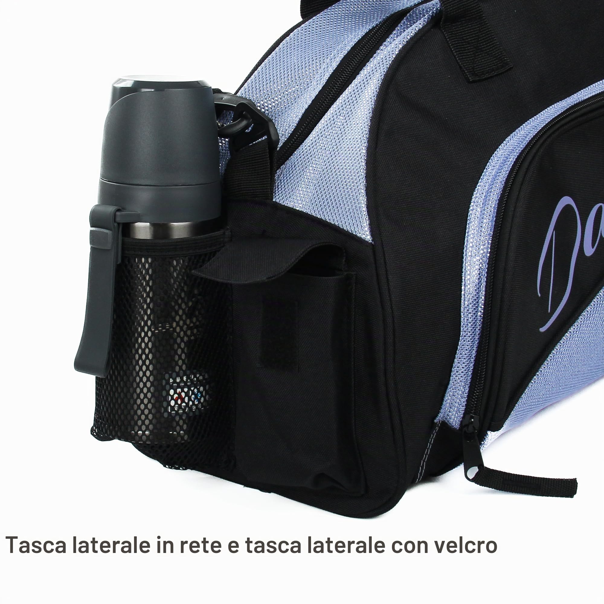 Kilofly, borsone da ragazza, per danza, sport, palestra, viaggio, con pratica pochette inclusa