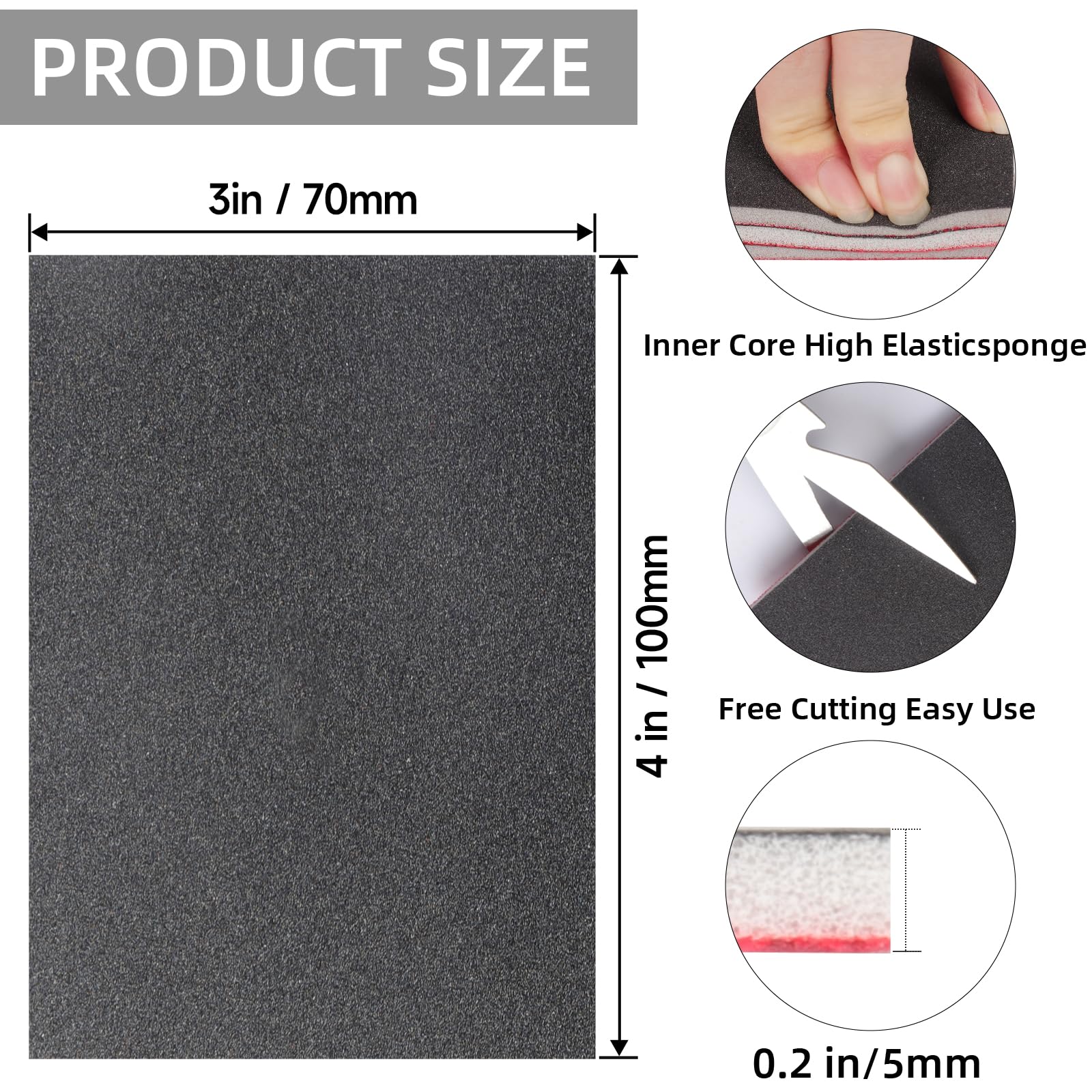 18pcs Grit Sanding Sponge Set, 320-2500 Grit Untra Fine Sanding Sponges Pads Soft Foam Sand