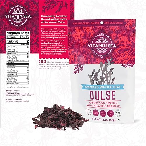 Miniatura 25 de Alga de mar dulce cruda USDA orgánica y kosher cosechada a mano del océano Atlántico de Maine, Coast Vegan Sea Vegetables VitaminSea