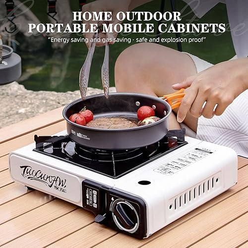 Miniatura 2 de Estufa portátil de butano para campamento, salida de 3300 W, quemador portátil para emergencias, portón trasero, senderismo, artículos esenciales de