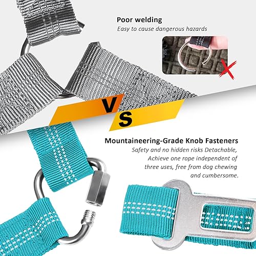 Miniatura 6 de Arnés de cinturón de seguridad extraíble para perro, 3 en 1, correa de cinturón de seguridad para perro, retención retráctil que se asegura al