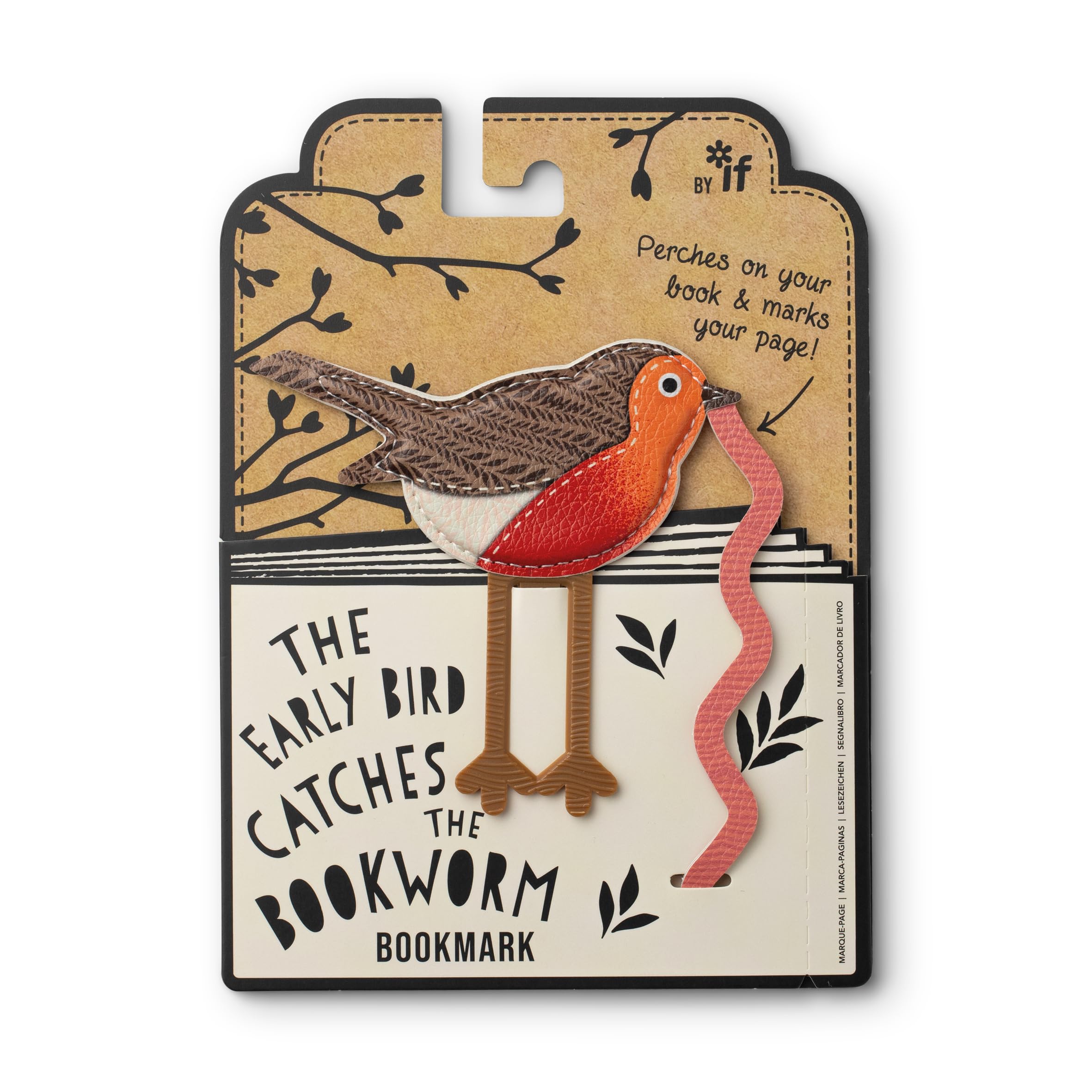 Robin Early Bird Catches The Bookworm Bookmark