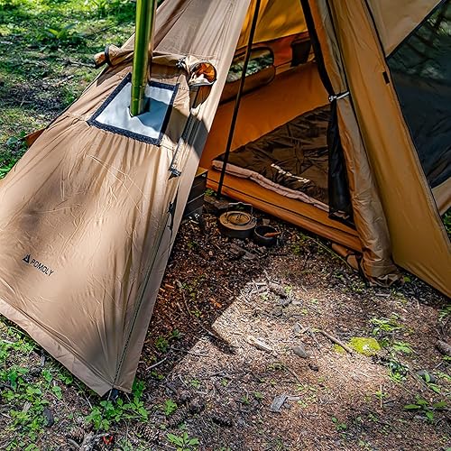 Miniatura 8 de STOVEHUT 70 Hot Tent con dos postes de lona y dos postes de tienda  Última versión 3.0