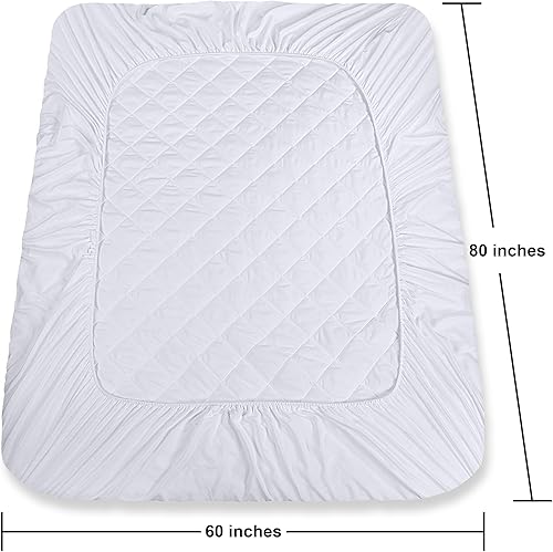 Miniatura 72 de Utopia Bedding Protector de colchón acolchado (individual) – Protector de colchón elástico ajustable – La funda de colchón se estira hasta 16