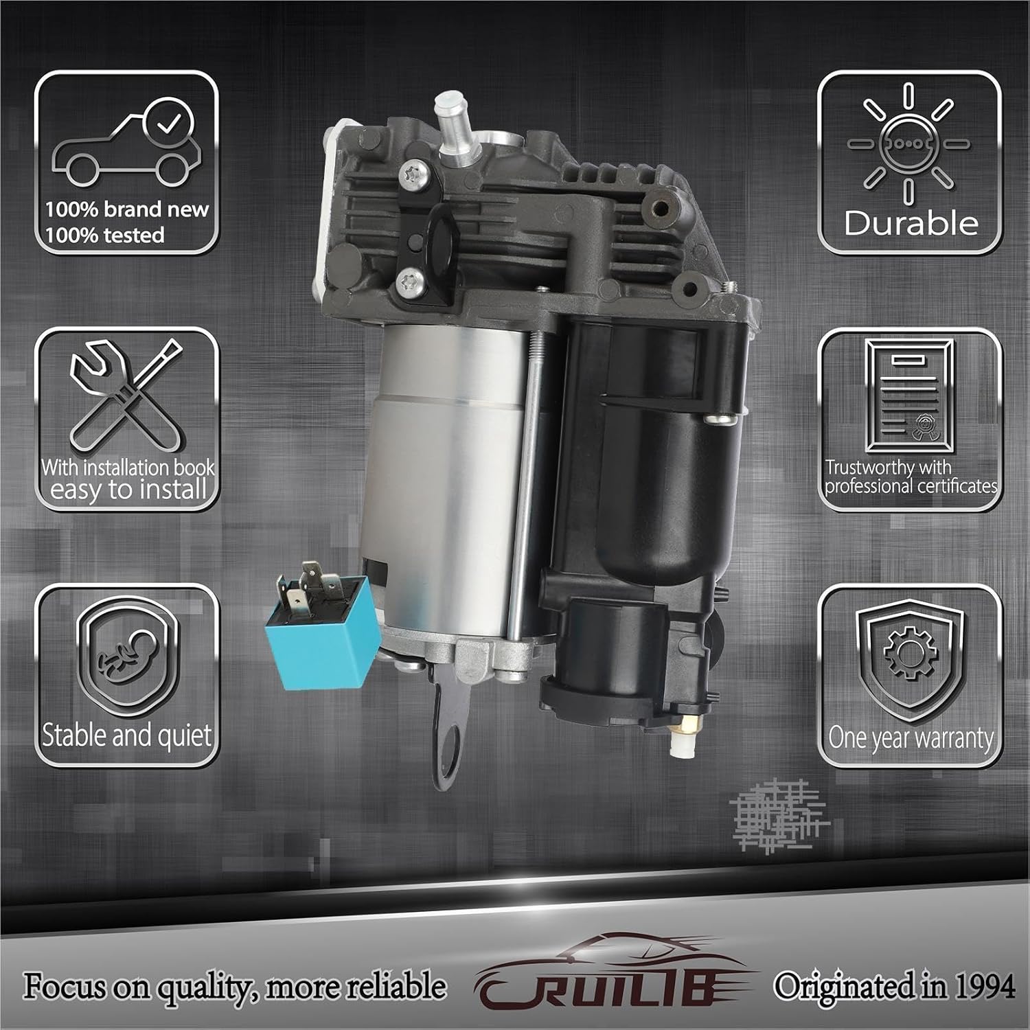 Airmatic Air Suspension Compressor Air Pump Kit Replacement 2213201604 2213200704 for Mercedes Benz W221 S350 S400 S550 S600 S63 AMG C216 CL550 CL600 CL63 AMG CL65 AMG