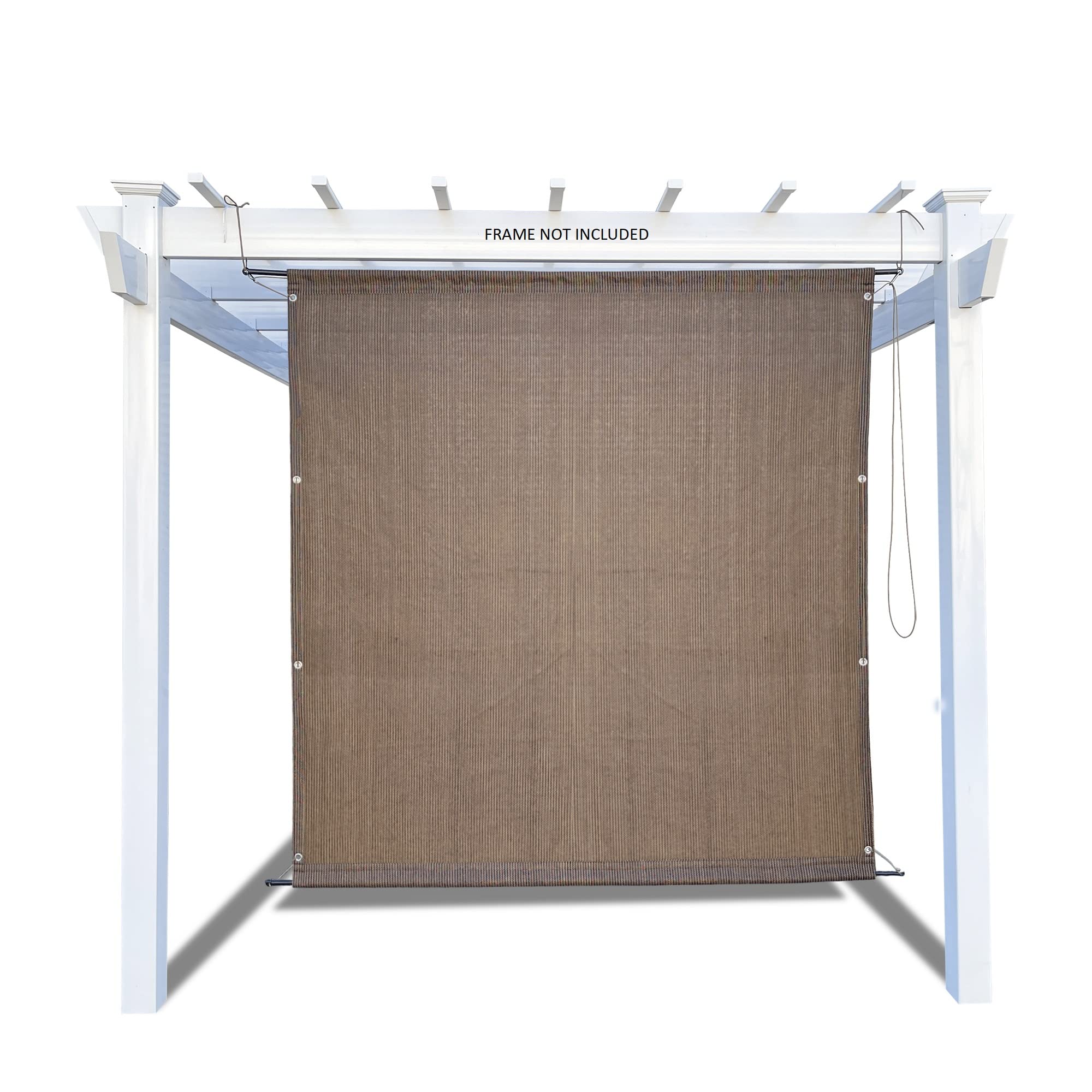 Custom Sized Outdoor No Drill Roll Up Pergola ShadeBreathable Privacy