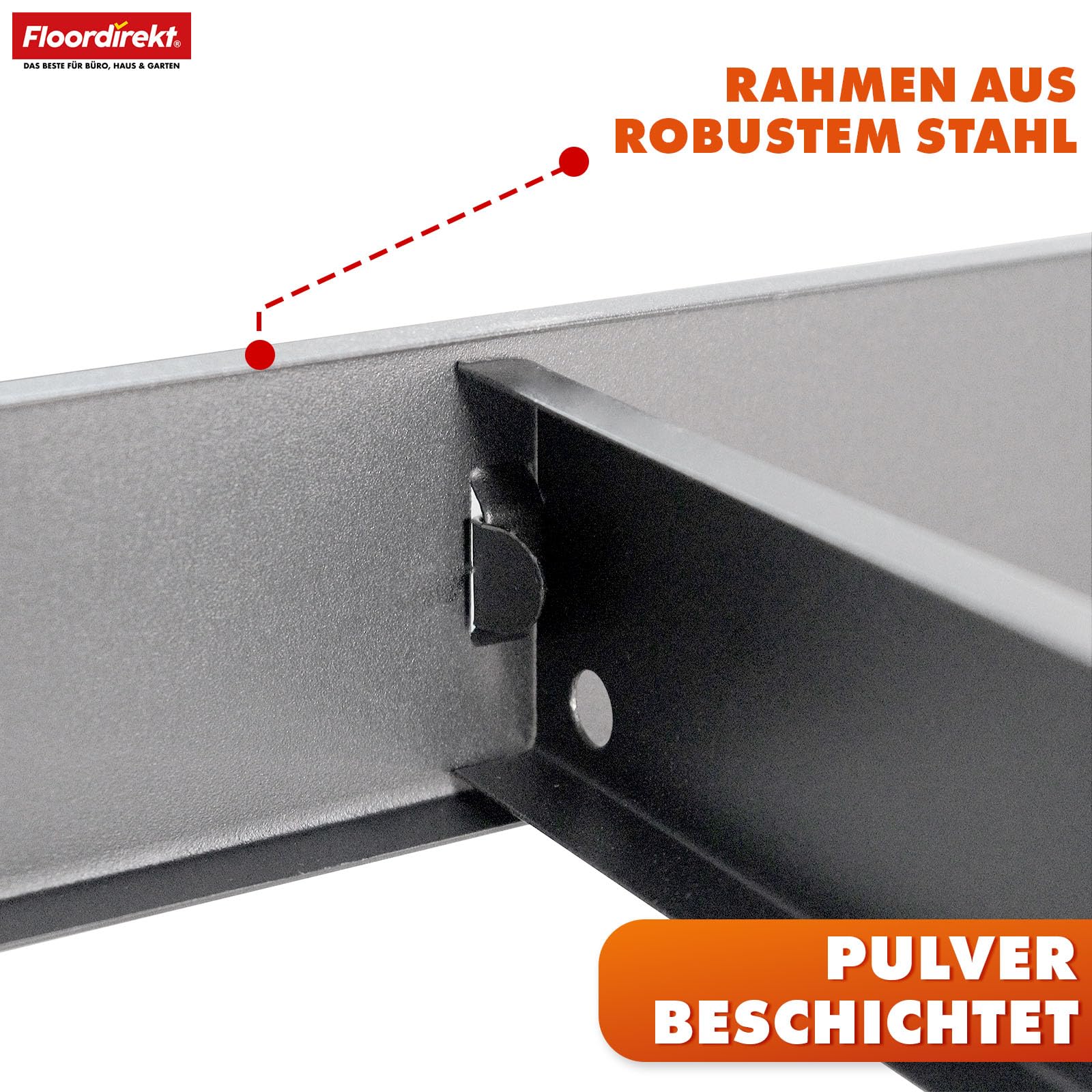 Floordirekt Regał do dużych obciążeń, regał do piwnicy, regał magazynowy ze stalowym stelażem, nośność 1050 kg (antracytowo-szary, 180 x 90 x 60 cm) Rhino