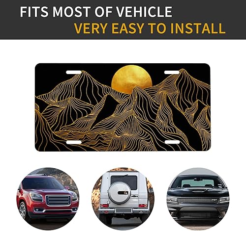 Miniatura 6 de Placa de matrícula frontal de metal de aluminio, placa decorativa para automóvil, cubierta de matrícula novedosa para hombres y mujeres, 6 x 12