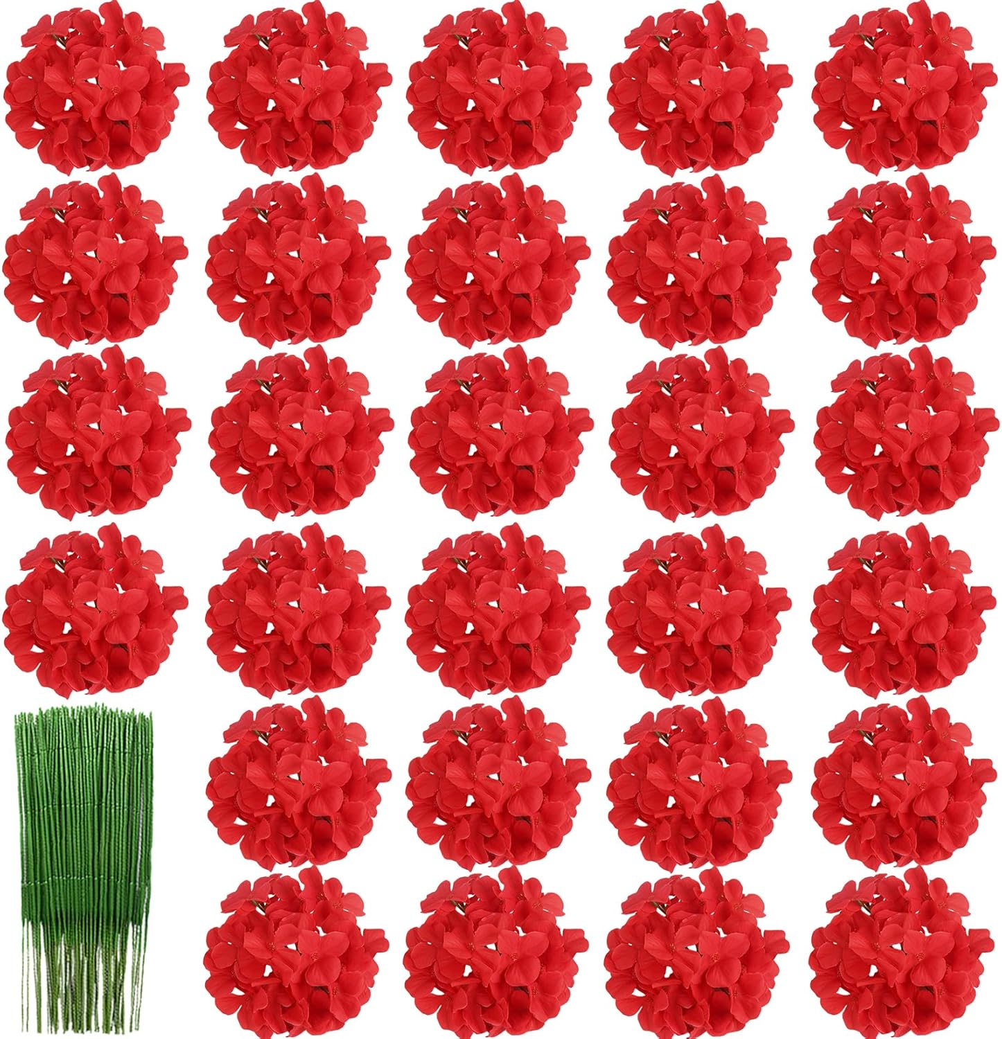 HinyoCo 28 Pcs Large Silk Hydrangea Flowers Artificial