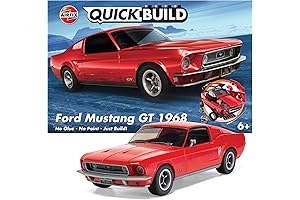 Airfix J6035 Quickbuild Ford Mustang GT 1968 Model Car Kit: Classic Snap Assembly Fun