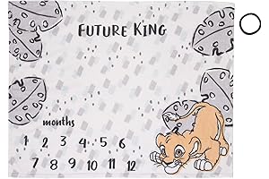Disney Lion King Milestone Blanket - Super Soft Plush Keepsake for Newborn Boys' Growth Journey